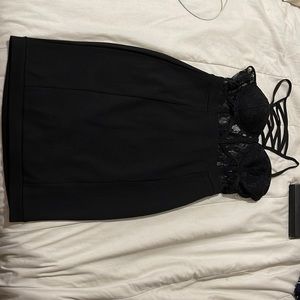 Black lace dress